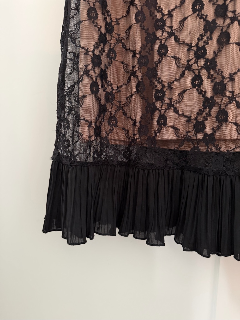 Commense Lace Patchwork Cami Midi Dress Black Nude NWT - Picture 7 of 9